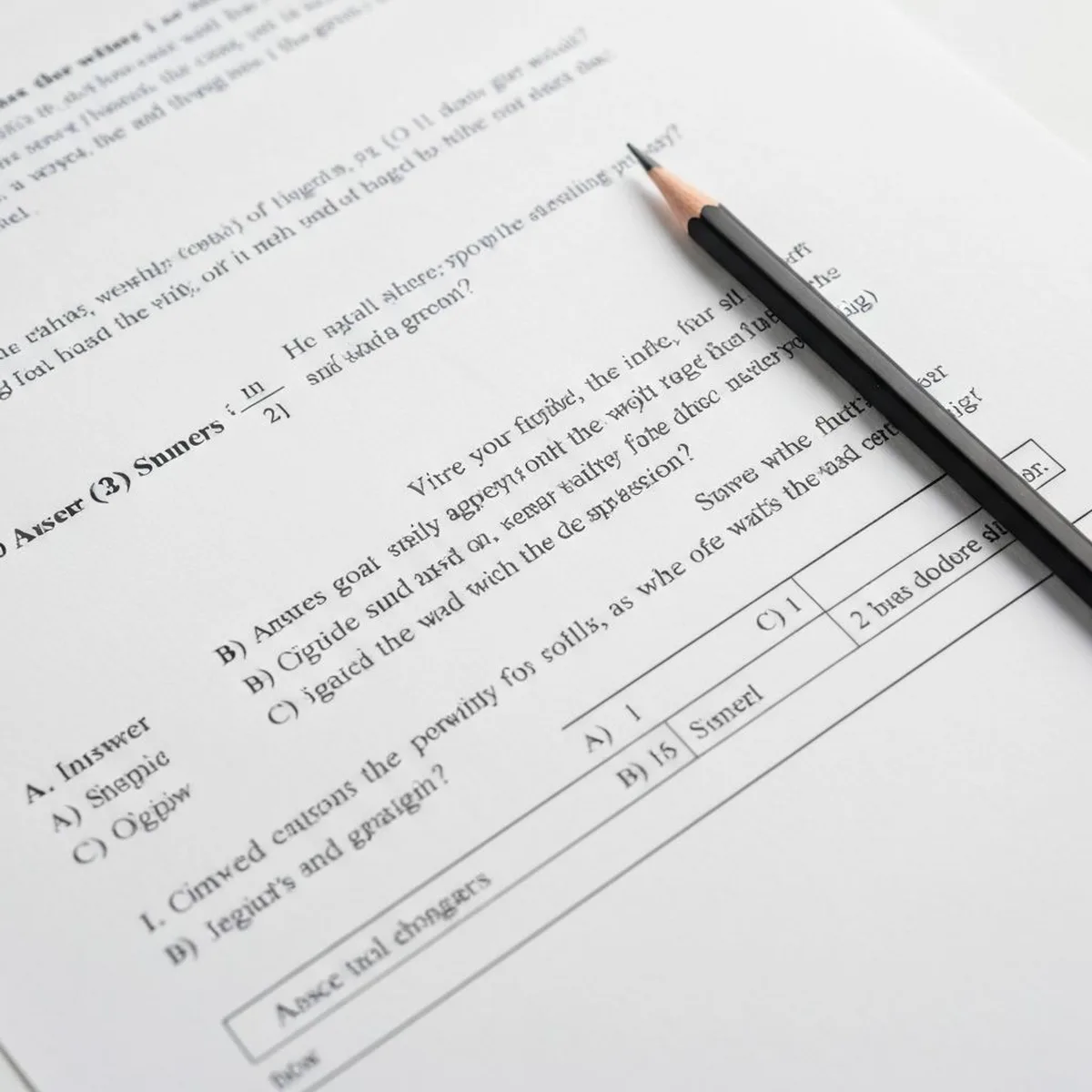 Schoolwork prepared for focused learning